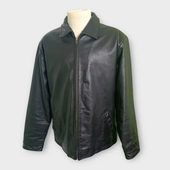 Vintage 90s GAP Downtown Leather Jacket - Picture 1 of 13